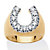 Men's 1.10 TCW Round Cubic Zirconia Horseshoe Ring in 14k Gold over Sterling Silver-11 at PalmBeach Jewelry