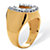 Men's 1.10 TCW Round Cubic Zirconia Horseshoe Ring in 14k Gold over Sterling Silver-12 at PalmBeach Jewelry