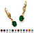 Oval-Cut Simulated Birthstone Drop Earrings in Yellow Gold Tone-105 at PalmBeach Jewelry