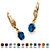 Oval-Cut Simulated Birthstone Drop Earrings in Yellow Gold Tone-109 at PalmBeach Jewelry