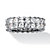 6.72 TCW Princess-Cut Cubic Zirconia Platinum over Sterling Silver Double Row Eternity Ring-11 at PalmBeach Jewelry