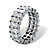 6.72 TCW Princess-Cut Cubic Zirconia Platinum over Sterling Silver Double Row Eternity Ring-12 at PalmBeach Jewelry