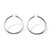 4.50 TCW Round Cubic Zirconia Inside-Out Double Row Hoop Earrings in Silvertone (2")-12 at PalmBeach Jewelry