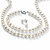 3 Piece Cultured Freshwater Pearl Necklace Bracelet and Earrings Set in Sterling Silver-11 at Direct Charge presents PalmBeach