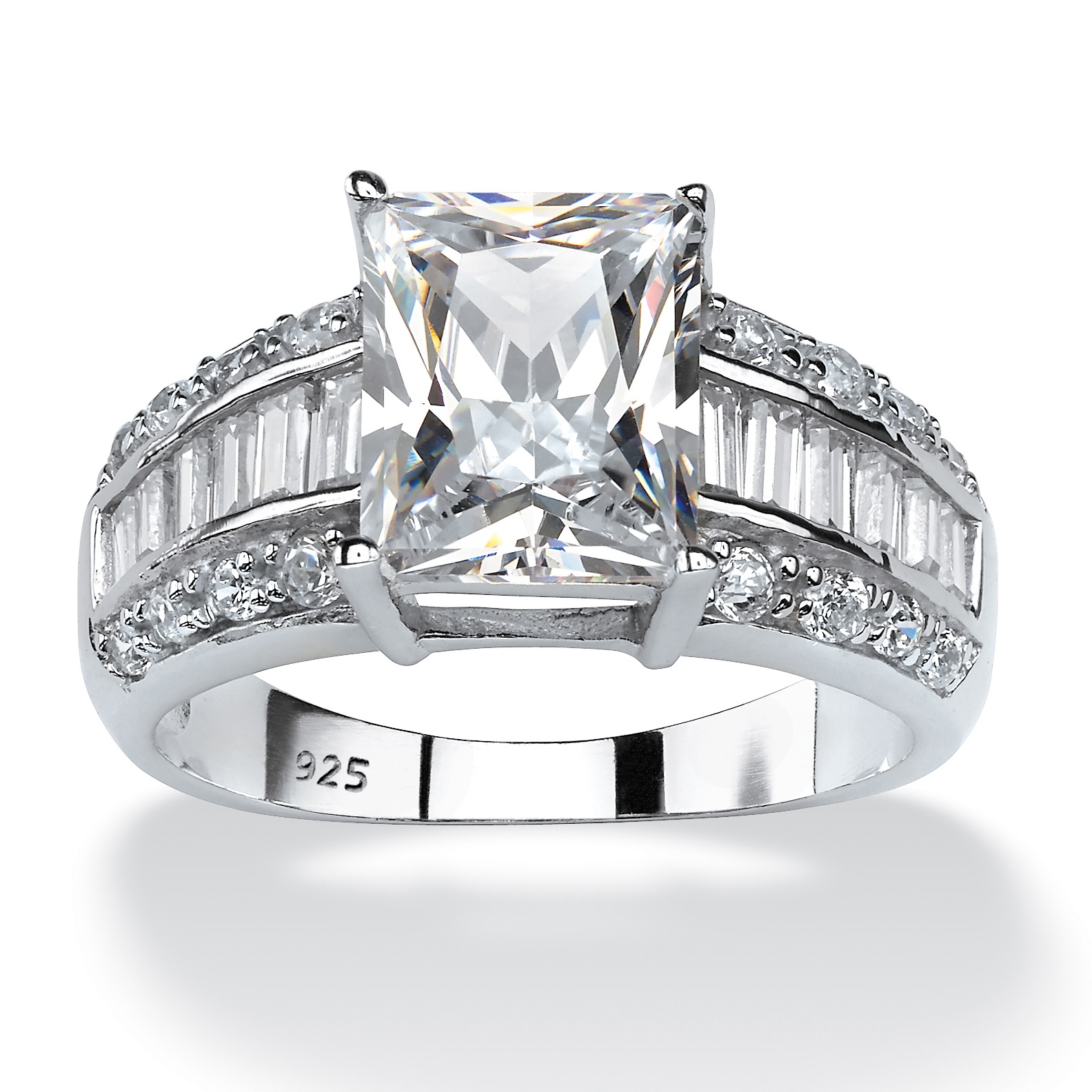 4.94 TCW EmeraldCut Cubic Zirconia Engagement Anniversary