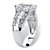 4.94 TCW Emerald-Cut Cubic Zirconia Engagement Anniversary Ring in Platinum over Sterling Silver-12 at PalmBeach Jewelry