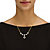 3.40 TCW Genuine Oval-Cut Midnight Blue Sapphire "X & O" Necklace in Gold-Plated Sterling Silver-13 at PalmBeach Jewelry