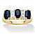 1.80 TCW Oval-Cut Genuine Blue Sapphire and Diamond Accent Ring in 18k Gold Over Sterling Silver-11 at PalmBeach Jewelry