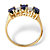 1.80 TCW Oval-Cut Genuine Blue Sapphire and Diamond Accent Ring in 18k Gold Over Sterling Silver-12 at PalmBeach Jewelry