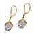 Diamond Accent Cluster Drop Earrings in 18k Gold over Sterling Silver-12 at PalmBeach Jewelry