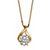 Diamond Accent Cluster Pendant Necklace in 18k Gold over Sterling Silver 18"-11 at PalmBeach Jewelry