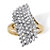 1/7 TCW Round Pave Diamond Cluster Ring in 18k Gold over Sterling Silver-11 at PalmBeach Jewelry