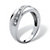 Men's 1/10 TCW Round Diamond Wedding Band in Platinum over Sterling Silver-12 at Direct Charge presents PalmBeach