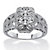 Diamond Accent Vintage-Inspired Platinum over Sterling Silver Filigree Ring-11 at PalmBeach Jewelry