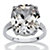 13.09 TCW Faceted Cubic Zirconia Sterling Silver Ring-11 at PalmBeach Jewelry