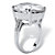 13.09 TCW Faceted Cubic Zirconia Sterling Silver Ring-12 at PalmBeach Jewelry