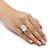 13.09 TCW Faceted Cubic Zirconia Sterling Silver Ring-13 at PalmBeach Jewelry