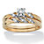 Round Diamond Accent 2-Piece Bridal Set in 10k Yellow Gold-11 at Direct Charge presents PalmBeach