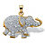 .92 TCW Round Pave-Style Cubic Zirconia Elephant Pendant in 18k Gold over Sterling Silver-11 at PalmBeach Jewelry