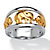 SETA JEWELRY Elephant Ring in Two Tone Sterling Silver with Golden Accents-11 at Seta Jewelry