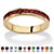 SETA JEWELRY Simulated Birthstone Stackable Eternity Band in Gold-Plated-101 at Seta Jewelry
