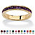 Simulated Birthstone Stackable Eternity Band in Gold-Plated-102 at PalmBeach Jewelry