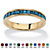 SETA JEWELRY Simulated Birthstone Stackable Eternity Band in Gold-Plated-103 at Seta Jewelry