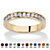 SETA JEWELRY Simulated Birthstone Stackable Eternity Band in Gold-Plated-104 at Seta Jewelry