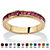 SETA JEWELRY Simulated Birthstone Stackable Eternity Band in Gold-Plated-110 at Seta Jewelry