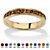 SETA JEWELRY Simulated Birthstone Stackable Eternity Band in Gold-Plated-111 at Seta Jewelry