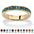 Simulated Birthstone Stackable Eternity Band in Gold-Plated-112 at PalmBeach Jewelry