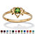 Oval-Cut Simulated Birthstone Heart-Shaped Ring in Gold-Plated-108 at PalmBeach Jewelry