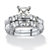 2 Piece 3.46 TCW Princess-Cut Cubic Zirconia Bridal Ring Set in Platinum over Sterling Silver-11 at PalmBeach Jewelry