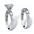 2 Piece 3.46 TCW Princess-Cut Cubic Zirconia Bridal Ring Set in Platinum over Sterling Silver-12 at PalmBeach Jewelry