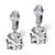 6.18 TCW Round Cubic Zirconia Clip-On Drop Earrings in Platinum over .925 Sterling Silver-11 at PalmBeach Jewelry