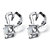 6.18 TCW Round Cubic Zirconia Clip-On Drop Earrings in Platinum over .925 Sterling Silver-12 at PalmBeach Jewelry