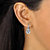 6.18 TCW Round Cubic Zirconia Clip-On Drop Earrings in Platinum over .925 Sterling Silver-13 at PalmBeach Jewelry