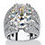 10.82 TCW Oval-Cut Cubic Zirconia Sterling Silver Sparkler Engagement/Anniversary Ring-11 at PalmBeach Jewelry