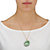 Genuine Green Jade and Freshwater Cultured Pearl 14k Yellow Gold Shell Pendant-13 at PalmBeach Jewelry