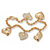1.48 TCW Cubic Zirconia Heart Charm Bracelet in Yellow Gold Tone-11 at PalmBeach Jewelry
