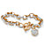 Diamond Accent Heart Charm Bracelet in 14k Gold over Sterling Silver 7.25"-11 at Direct Charge presents PalmBeach