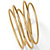 Textured and Polished 5-Piece Bangle Bracelet Set in Goldtone 9"-11 at Direct Charge presents PalmBeach