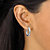 1.25 TCW Round Cubic Zirconia Platinum over Sterling Silver Channel-Set Hoop Earrings (3/4")-13 at PalmBeach Jewelry