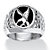 Men's Onyx Eagle Nugget Ring in Sterling Silver-11 at PalmBeach Jewelry