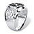 Men's Onyx Eagle Nugget Ring in Sterling Silver-12 at PalmBeach Jewelry