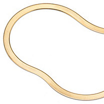 10k Yellow Gold Herringbone Ankle Bracelet Adjustable 9"-10"