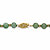 Genuine Green Jade Beaded 10k Yellow Gold Graduated Necklace 18"-12 at PalmBeach Jewelry
