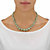Genuine Green Jade Beaded 10k Yellow Gold Graduated Necklace 18"-13 at PalmBeach Jewelry