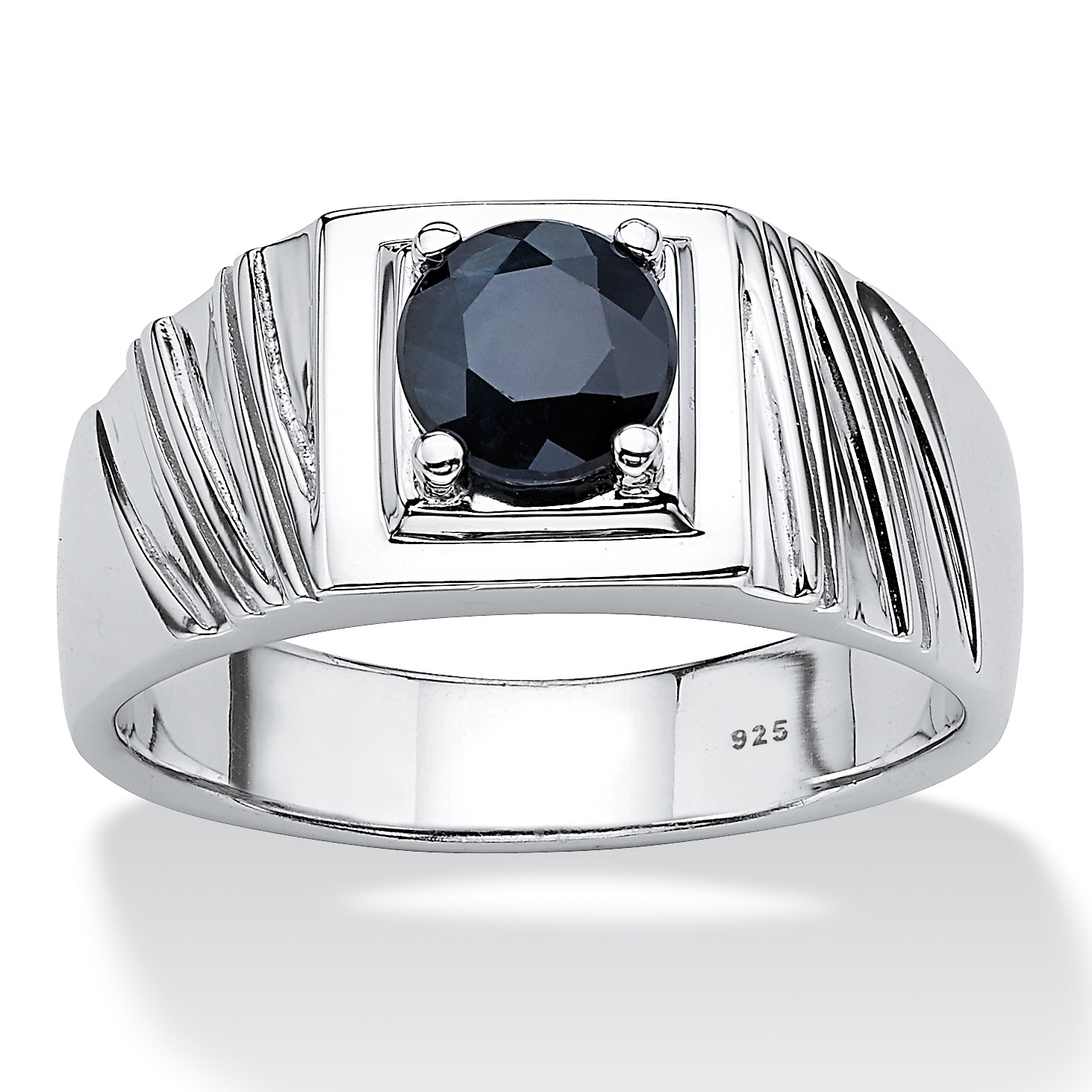 Men S 1 41 Tcw Round Midnight Blue Genuine Shire Sterling Silver Men S 1 41 Tcw Round Midnight Blue Genuine Shire Sterling Silver Clic Ring At Palmbeach Jewelry