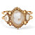 Vintage-Style Simulated Cameo Hinged Bangle Bracelet in Yellow Gold Tone 7.5"-11 at PalmBeach Jewelry